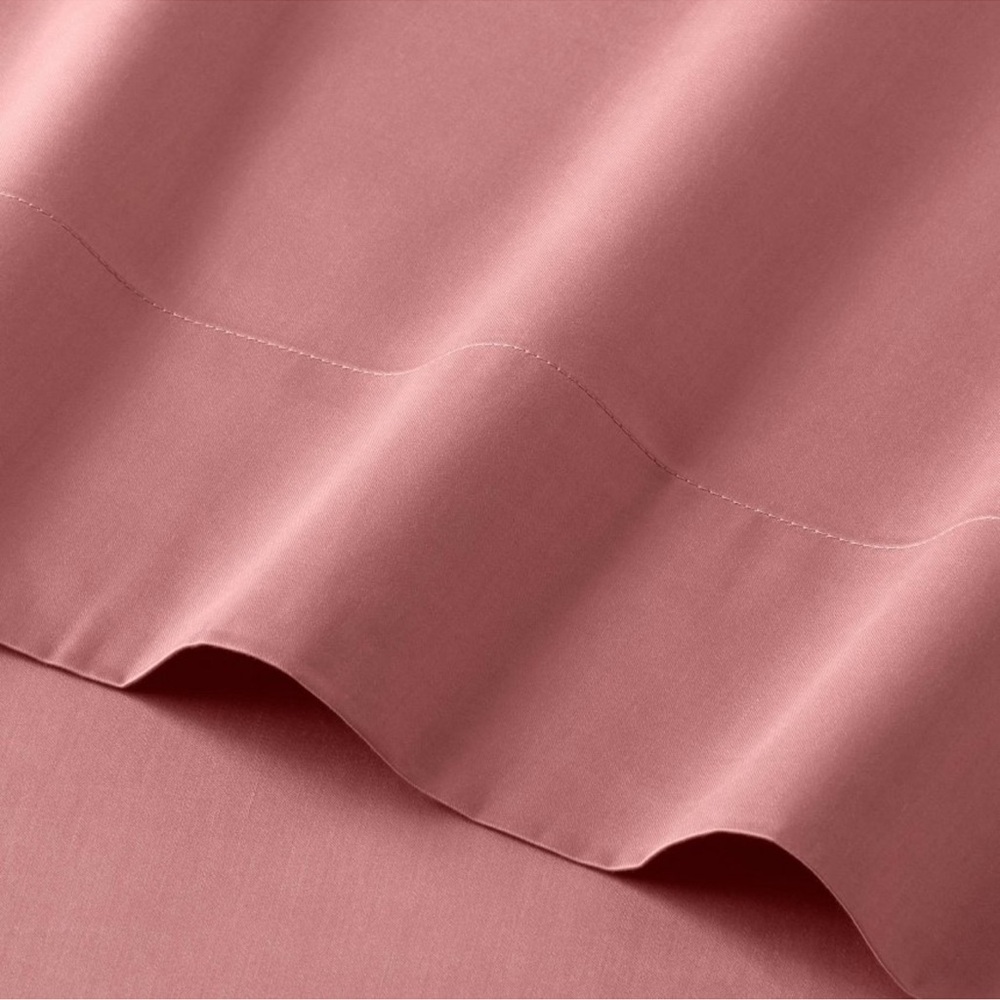 California King Washed Supima Percale Solid
Sheet Set Rose - Casaluna™: